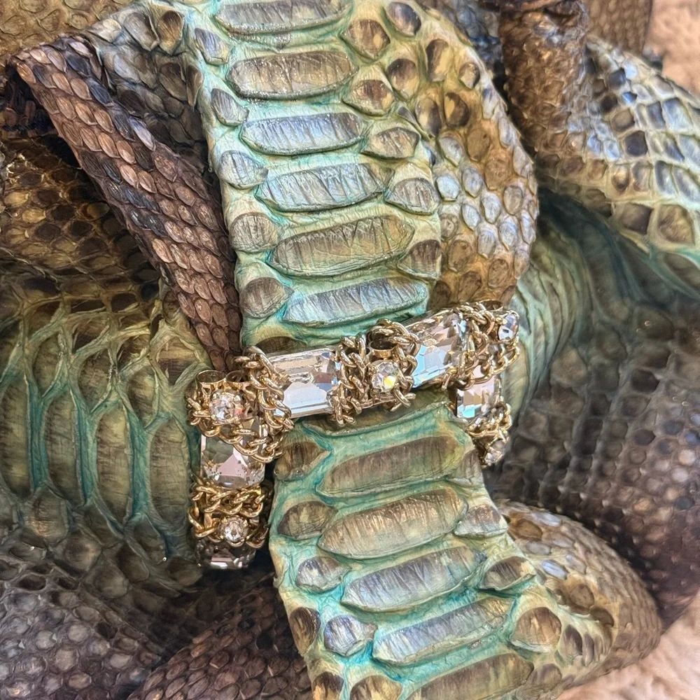 Ghibli Genuine Python‎ Skin Handbag Italian Designer